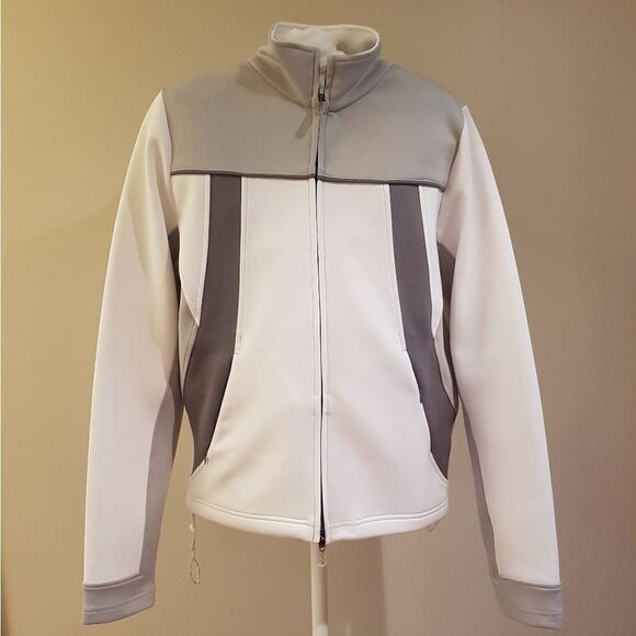 AUR *NWOT* White/Grey Activewear Long Sleeve Zip Up Jacket Size Small *EUC - Picture 7 of 11